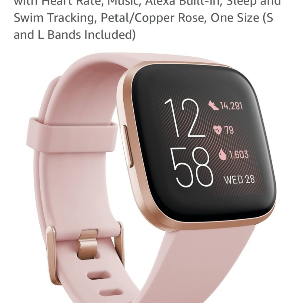 Fitbit Smartwatch VERSA 2 
Pink Gold Sleek
